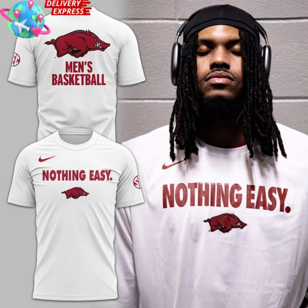 Arkansas Razorbacks Nothing Easy Special T-Shirt Awesome Father's Day Gifts